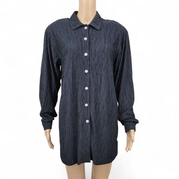 Panhandle Slim Vintage Cotton Black Textured Button Up Shirt Western Elegance - Picture 1 of 12